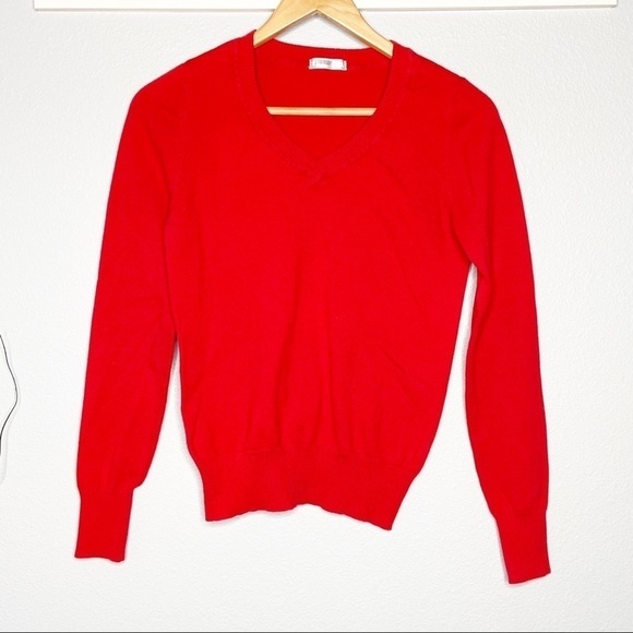 J.Tomson doublju red Vneck sweater clean medium M - Picture 1 of 6